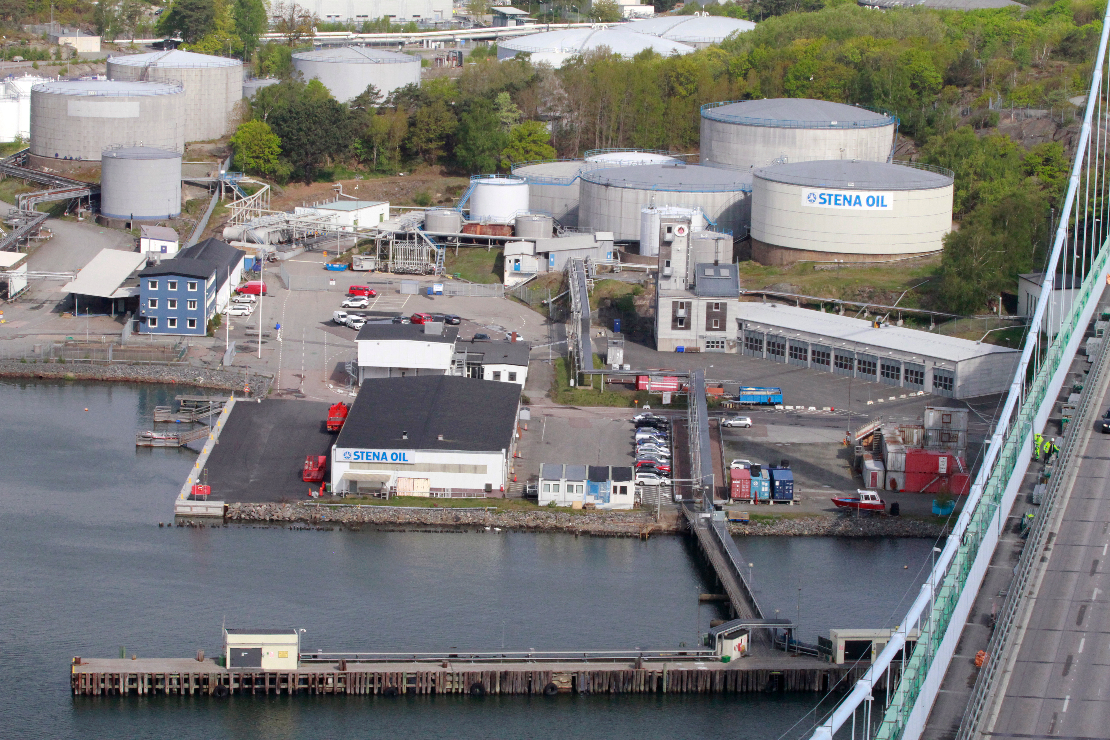 View by the Stena Oil terminal Dalanäs
