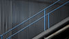 Blue colored stairs